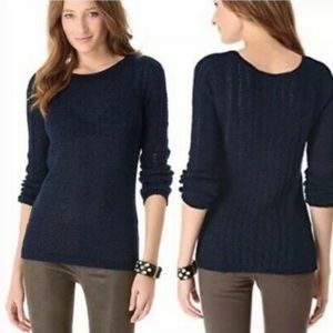 Rachel Zoe Karla Navy Blue Open Knit Top